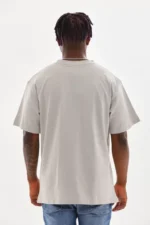 Unisex Baskılı Oversize T-Shirt - Gri - Görsel 2