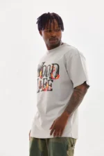 Unisex Baskılı Oversize T-Shirt - Gri - Görsel 4