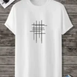 Unisex Baskılı Oversize T-Shirt - Beyaz