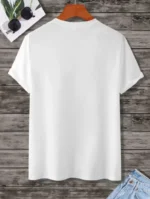 Unisex Baskılı Oversize T-Shirt - Beyaz - Görsel 2