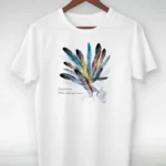 Unisex Baskılı Oversize T-Shirt - Beyaz