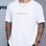 Unisex Baskılı Oversize T-Shirt - Beyaz