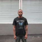 Unisex Bisiklet Yaka Baskılı Oversize T-Shirt - Siyah