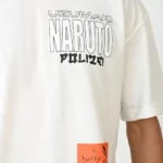 Unisex Bisiklet Yaka Baskılı Oversize T-Shirt - Beyaz - Görsel 4