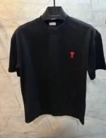 Unisex Bisiklet Yaka Baskılı Oversize T-Shirt - Siyah - Görsel 3