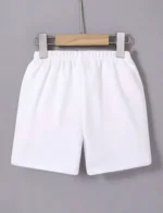 Beli Lastikli Baskılı Mini Şort - Beyaz - Görsel 2