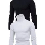 2 Adet Unisex Kaşkorse Boğazlı Full Likralı Fitilli Body Kazak