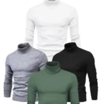 4 Adet Unisex Kaşkorse Boğazlı Full Likralı Fitilli Body Kazak