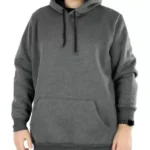 Erkek Uzun Kol Kapşonlu Basic Sweatshirt Hoodie - Füme