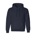 Erkek Uzun Kol Kapşonlu Basic Sweatshirt Hoodie - Lacivert - Görsel 2
