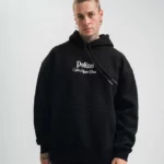 POLIZEI Premium Kalite Kapşonlu Dijital Patchli SweatShirt - Siyah