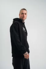 POLIZEI Premium Kalite Kapşonlu Dijital Patchli SweatShirt - Siyah - Görsel 3