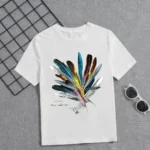 Kız Çocuk Baskılı T-Shirt - Beyaz