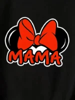 Anneler Günü Baskılı T-shirt - Siyah - Görsel 2