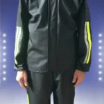 Unisex Tam Kalıp Motorcu Kurye Su Gecirmez Yağmurluk Takım - Siyah