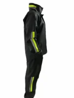 Unisex Tam Kalıp Motorcu Kurye Su Gecirmez Yağmurluk Takım - Siyah - Görsel 3