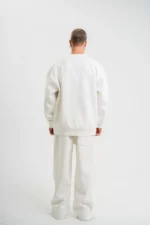 Uzun Kol Bisiklet Yaka Basic SweatShirt - Beyaz - Görsel 2