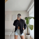 Unisex İçi Astarlı Düz Bomber Ceket - Siyah - Görsel 2