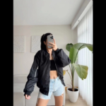 Unisex İçi Astarlı Düz Bomber Ceket - Siyah - Görsel 3