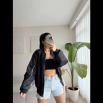 Unisex İçi Astarlı Düz Bomber Ceket - Siyah - Görsel 4