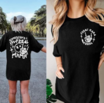 Bisiklet Yaka Baskılı T-shirt - Siyah - Görsel 2