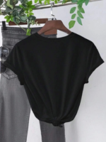 Baskılı T-shirt - Siyah - Görsel 2