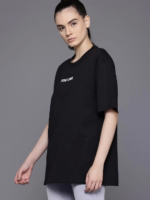 Baskılı Oversize T-shirt - Siyah - Görsel 2