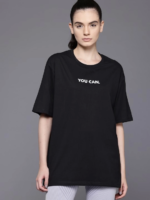 Baskılı Oversize T-shirt - Siyah - Görsel 3