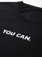 Baskılı Oversize T-shirt - Siyah - Görsel 4