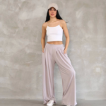 Osy Modal Yumuşak Dokulu Kumaş Boru Paça Salaş Eşofman - Bej