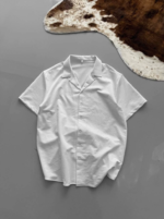 İki İplik Kumaş  Gömlek - Beyaz - Görsel 2