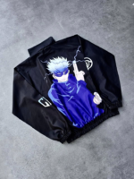 Fermuarlı Dijital Baskılı Rüzgarlık - Siyah - Görsel 3