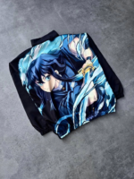 Fermuarlı Dijital Baskılı Rüzgarlık - Siyah - Görsel 2