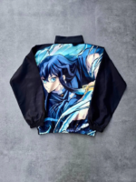 Fermuarlı Dijital Baskılı Rüzgarlık - Siyah - Görsel 3