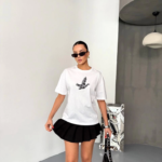 Kısa Kol Baskılı T-shirt - Beyaz