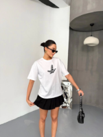 Kısa Kol Baskılı T-shirt - Beyaz - Görsel 3