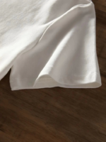 Baskılı Oversize Bisiklet Yaka T-shirt - Beyaz - Görsel 3