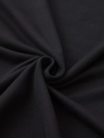 Baskılı Oversize Bisiklet Yaka T-shirt - Siyah - Görsel 2