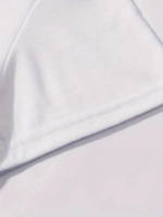 Baskılı Oversize Bisiklet Yaka T-shirt - Beyaz - Görsel 4