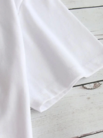 Baskılı Oversize Bisiklet Yaka T-shirt - Beyaz - Görsel 2