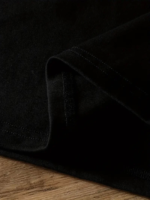 Baskılı Oversize Bisiklet Yaka T-shirt - Siyah - Görsel 3