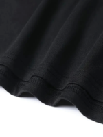 Baskılı Oversize Bisiklet Yaka T-shirt - Siyah - Görsel 3