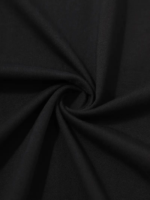 Baskılı Oversize Bisiklet Yaka T-shirt - Siyah - Görsel 4