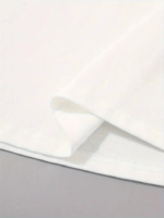 Baskılı Oversize Bisiklet Yaka T-shirt - Beyaz - Görsel 3