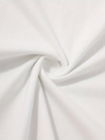 Baskılı Oversize Bisiklet Yaka T-shirt - Beyaz - Görsel 4