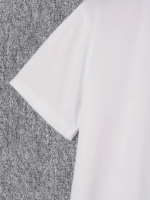 Baskılı Oversize Bisiklet Yaka T-shirt - Beyaz - Görsel 4