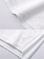 Baskılı Oversize Bisiklet Yaka T-shirt - Beyaz - Görsel 3