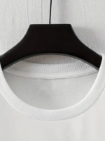 Baskılı Oversize Bisiklet Yaka T-shirt - Beyaz - Görsel 3