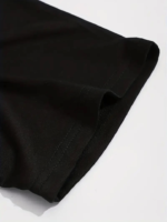 Sporda Günlük Hayata Giyilebilir GYM Baskılı Oversize Bisiklet Yaka Erkek T-shirt - Siyah - Görsel 4