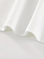 New York Baskılı Oversize Bisiklet Yaka T-shirt - Beyaz - Görsel 4